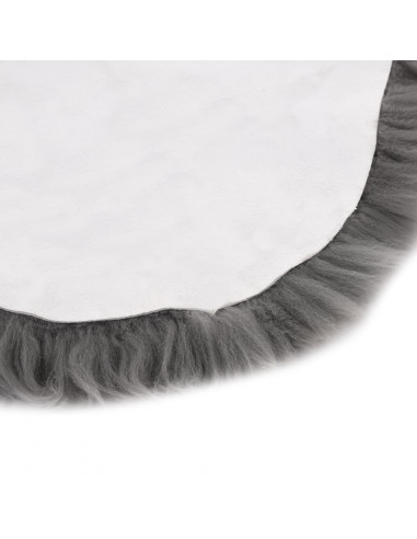 Tappeto in Pelle di Montone 60x180 cm Grigio Chiaro