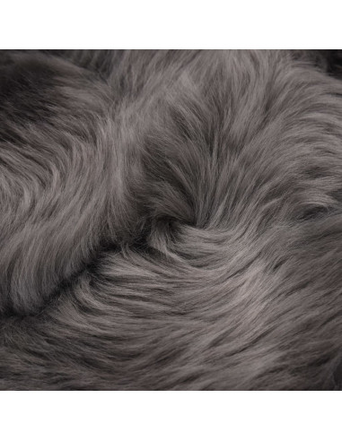 Tappeto in Pelle di Montone 60x180 cm Grigio Chiaro