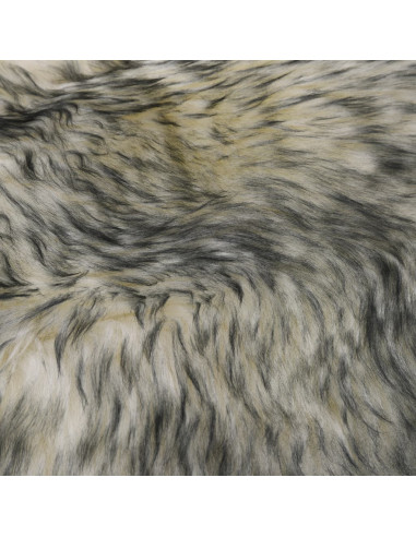 Tappeto in Pelle di Montone 60x90 cm Grigio Scuro Melange
