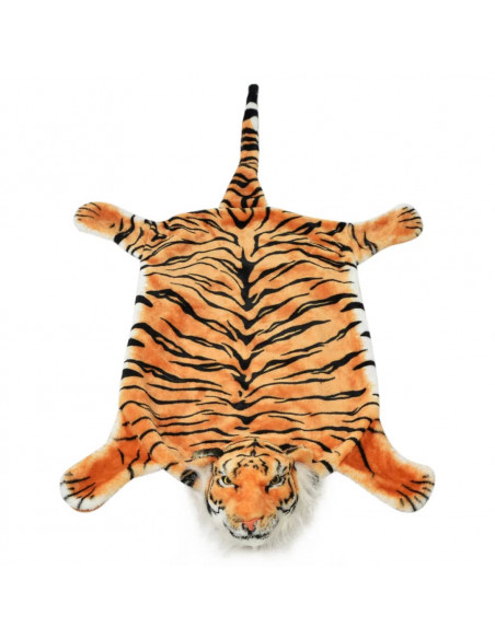 Tappeto di Peluche a Forma di Tigre 144 cm Marrone