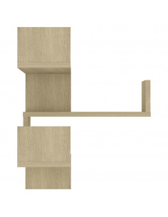 Scaffali Angolari Muro 2pz Sonoma 40x40x50cm Legno Multistrato