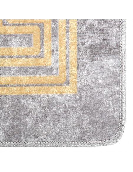 Tappeto Lavabile 190x300 cm Grigio Antiscivolo