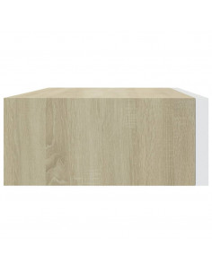 Scaffali con Cassetti 2 pz Rovere e Bianco 40x23,5x10 cm in MDF