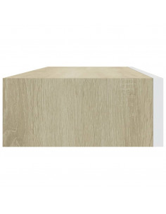 Scaffali con Cassetti 2 pz Rovere e Bianco 60x23,5x10 cm in MDF