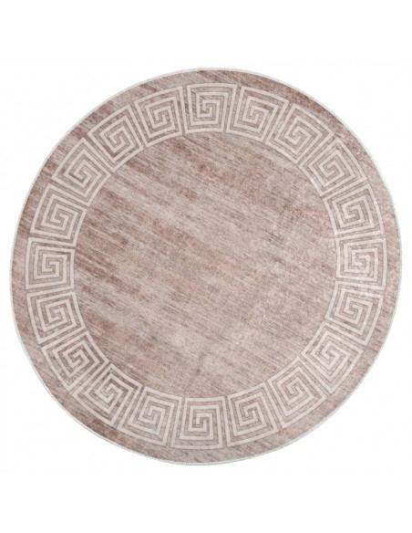 Tappeto Lavabile 120 cm Beige Antiscivolo