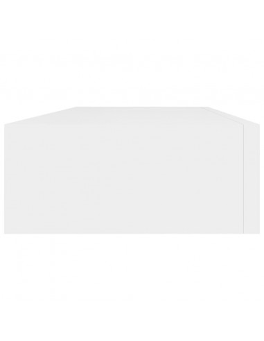 Scaffali con Cassetti da Parete 2 pz Bianchi 60x23,5x10 cm MDF