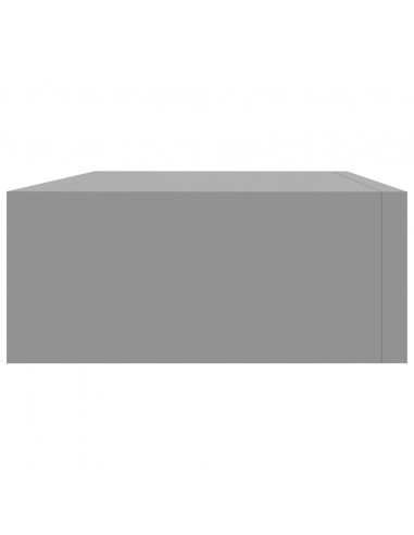 Scaffali con Cassetti da Parete 2 pz Grigi 40x23,5x10 cm MDF