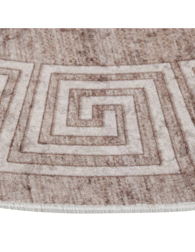 Tappeto Lavabile 120 cm Beige Antiscivolo