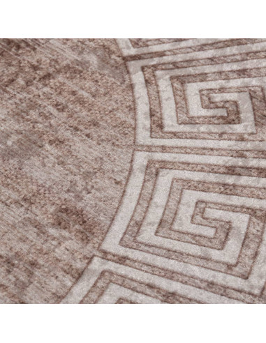 Tappeto Lavabile 120 cm Beige Antiscivolo