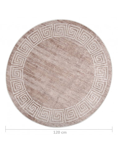 Tappeto Lavabile 120 cm Beige Antiscivolo