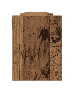 Scaffali da Parete 2 pz Legno Antico 100x15x20 cm Multistrato 2
