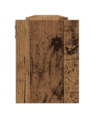 Scaffali da Parete 2 pz Legno Antico 100x15x20 cm Multistrato