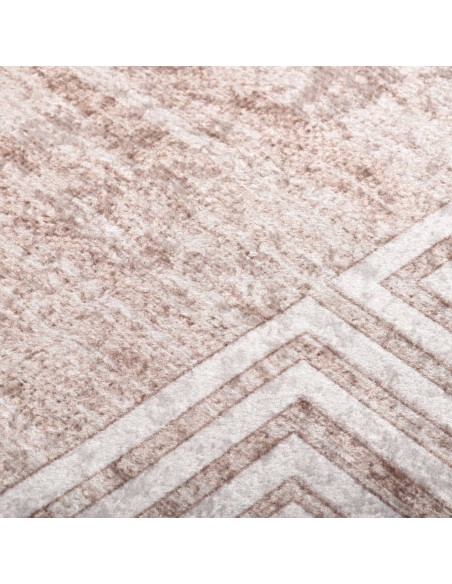 Tappeto Lavabile 190x300 cm Beige Antiscivolo