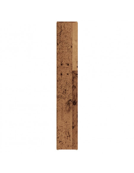 Scaffali Porta CD 2 pz Legno Antico 21x16x93,5 cm in Truciolato