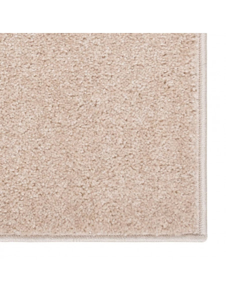 Tappeto a Pelo Corto 140x200 cm Beige Scuro