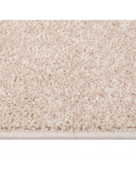 Tappeto a Pelo Corto 140x200 cm Beige Scuro