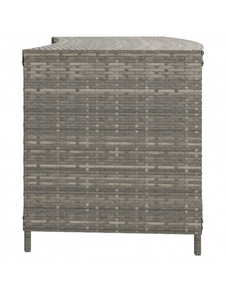 Scaffali Portaoggetti 2 pz in Polyrattan Grigio