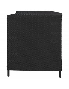 Scaffali Portaoggetti 2 pz in Polyrattan Nero