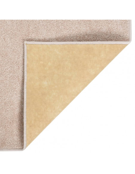 Tappeto a Pelo Corto 140x200 cm Beige Scuro
