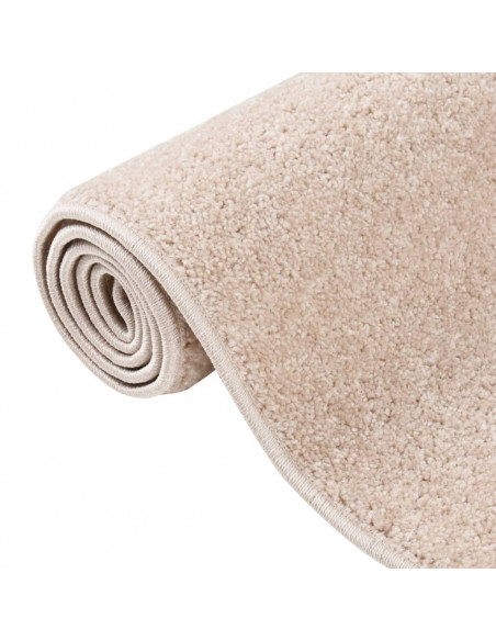 Tappeto a Pelo Corto 140x200 cm Beige Scuro
