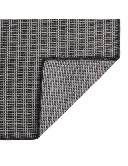 Tappeto da Esterni a Tessitura Piatta 80x250 cm Grigio