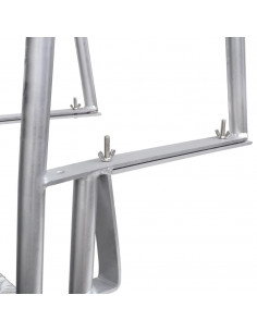 Scala a 4 Gradini per Piscina/Banchina in Alluminio 167 cm