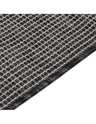 Tappeto da Esterni a Tessitura Piatta 80x250 cm Grigio