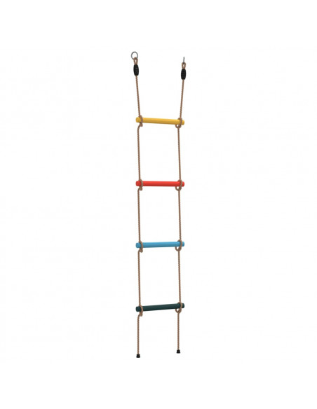 Scala di Corda per Bambini con 4 Pioli Multicolore