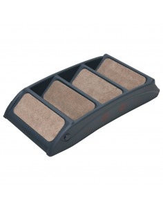 Scala per Cani Pieghevole con 4 Gradini Grigio Scuro