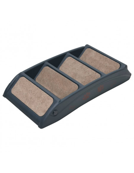 Scala per Cani Pieghevole con 4 Gradini Grigio Scuro