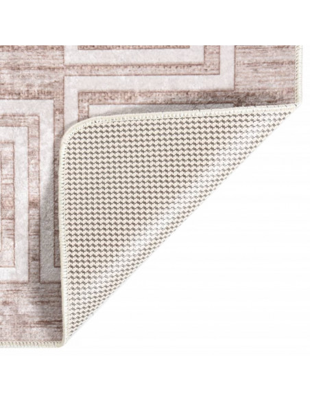 Tappeto Lavabile Beige 120x170 cm Antiscivolo