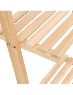 Scala Portaoggetti a Parete in Legno di Cedro 41,5x30x176 cm 2