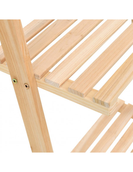 Scala Portaoggetti a Parete in Legno di Cedro 41,5x30x176 cm