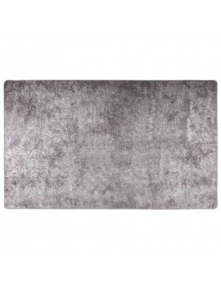 Tappeto Lavabile Grigio 120x170 cm Antiscivolo