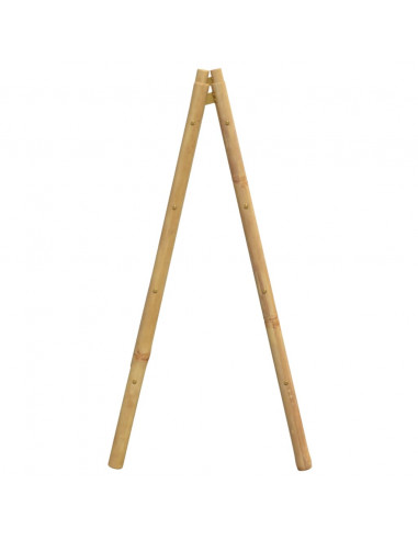 Scala Portasciugamani Doppia con 4 Pioli 90x50x100 cm in Bambù