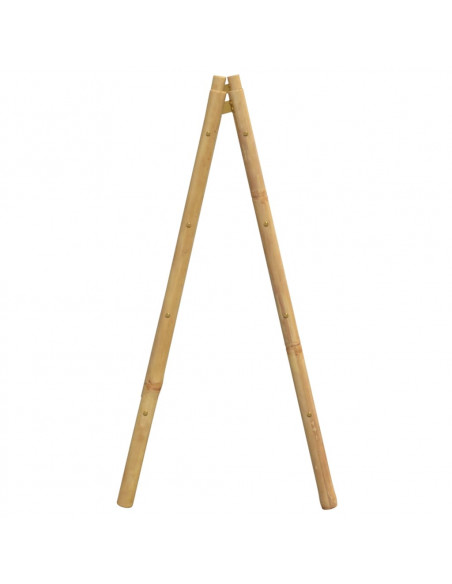 Scala Portasciugamani Doppia con 4 Pioli 90x50x100 cm in Bambù