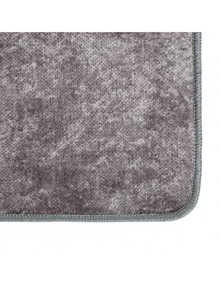 Tappeto Lavabile Grigio 120x170 cm Antiscivolo
