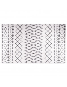 Tappeto Lavabile Nero e Bianco 120x170 cm Antiscivolo