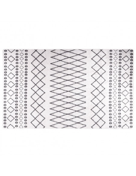 Tappeto Lavabile Nero e Bianco 120x170 cm Antiscivolo