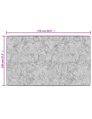 Tappeto Lavabile Nero e Bianco 120x170 cm Antiscivolo