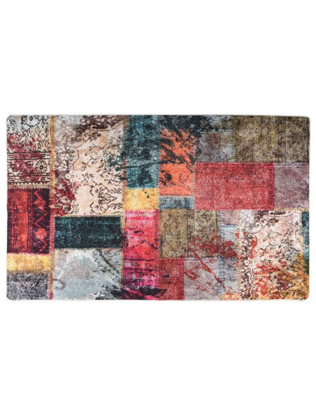 Tappeto Lavabile Patchwork Multicolore 120x170 cm Antiscivolo