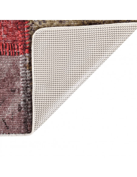 Tappeto Lavabile Patchwork Multicolore 120x170 cm Antiscivolo