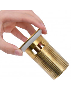 Scarico a Pressione con Troppopieno Oro 6,4x6,4x9,1 cm