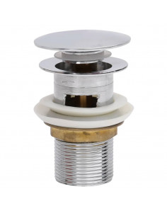 Scarico a Pressione Funzione Troppopieno Cromo 6,4x6,4x9,1cm