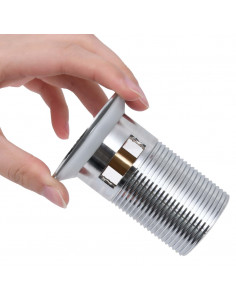 Scarico a Pressione Senza Troppopieno Argento 6,4x6,4x9,1 cm