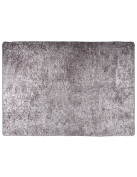 Tappeto Lavabile Grigio 150x230 cm Antiscivolo