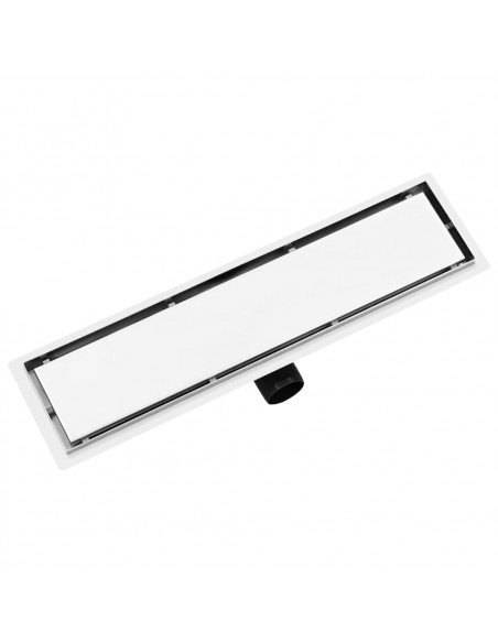 Scarico Doccia 2-in-1 con Copertura 53x14 cm in Acciaio Inox
