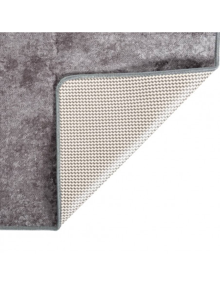 Tappeto Lavabile Grigio 150x230 cm Antiscivolo