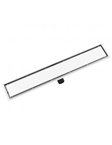 Scarico Doccia 2-in-1 con Copertura 83x14 cm in Acciaio Inox