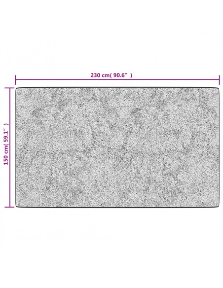 Tappeto Lavabile Grigio 150x230 cm Antiscivolo